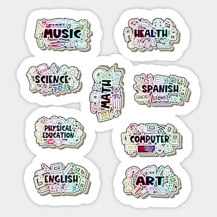 cute subject labels for school supplies Sticker